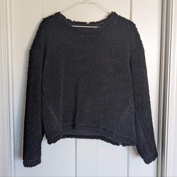 Lululemon Wool Whenever Crewneck Pullover - Black sz 8 - Picture 1 of 6